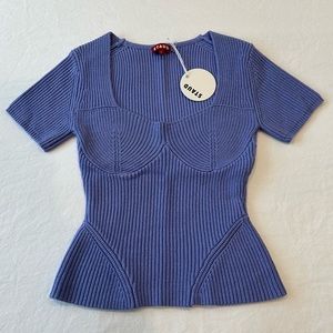 NWT Staud Buxton knit top